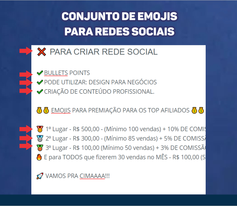 03 EMOJIS PARA REDES SOCIAIS CRIAR DESCRIÇÃO
